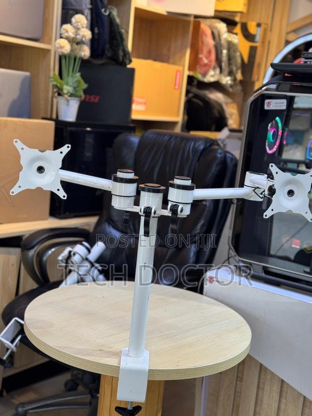 “Gotessons Silver Aluminium Monitor Arm – Adjustable Durable Stand” photo 2