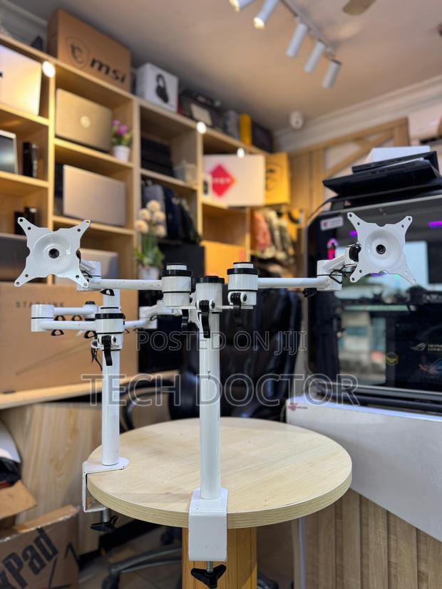 “Gotessons Silver Aluminium Monitor Arm – Adjustable Durable Stand” photo 5