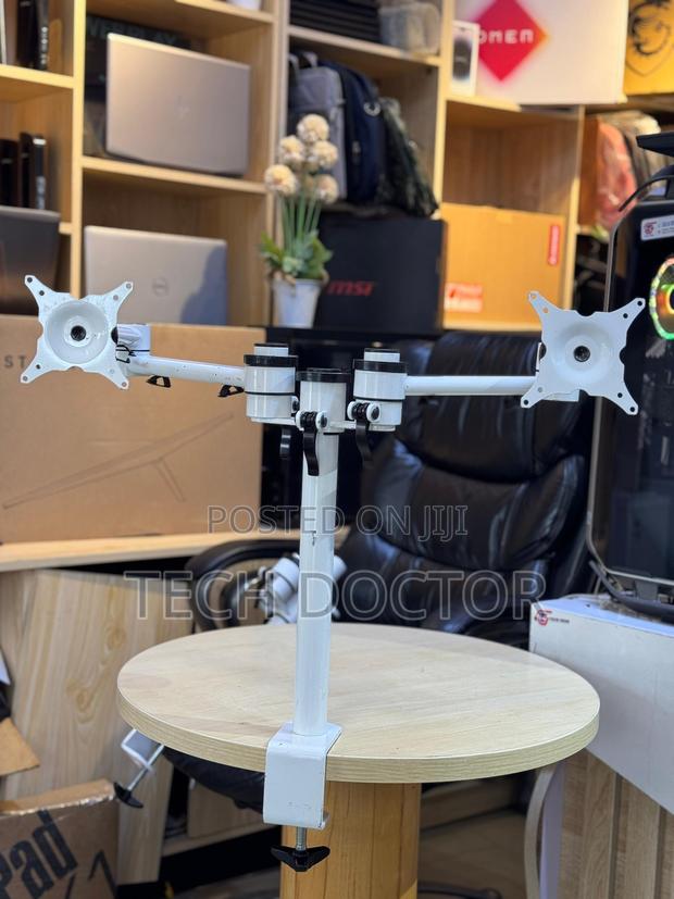“Gotessons Silver Aluminium Monitor Arm – Adjustable Durable Stand” photo 3