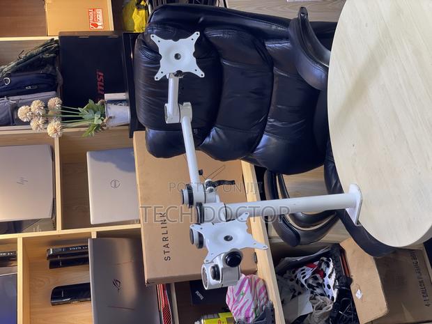 “Gotessons Silver Aluminium Monitor Arm – Adjustable Durable Stand” photo 6