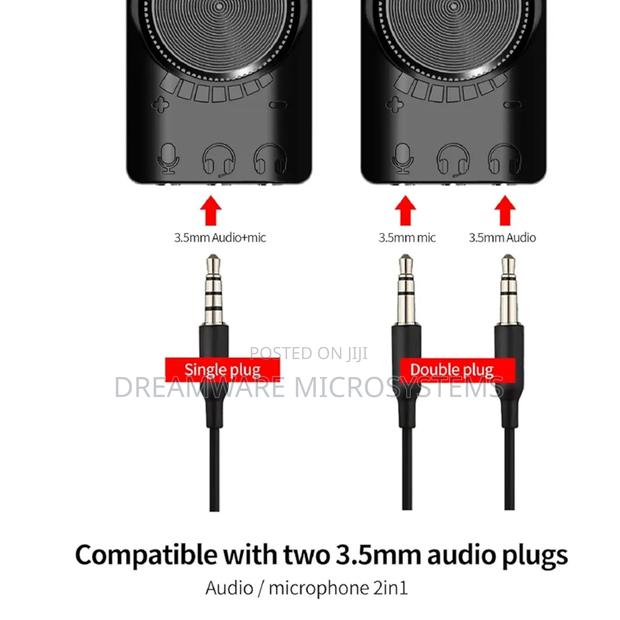 7.1 Channel Usb 2.0 Audio Sound Card Adapter,3.5mm Aux Microphone Jack photo 2