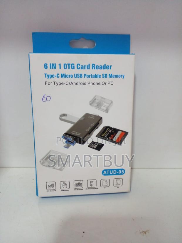 Universal Type-c 6-in-1 Card Reader For Phones Laptops