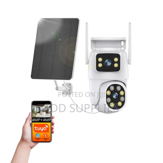 Tuya Wifi Solar Security Camera 8mp Double Lens Camera With Alexa · Photo 2