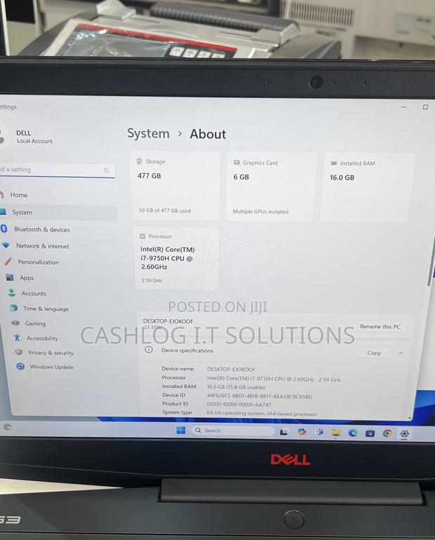 Laptop Dell G3 15 3590 1GB Intel Core i7 SSD 512GB photo 2