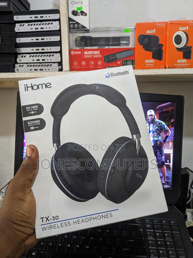 Ihome Bluetooth Over Ear Headphones Black Tx-30