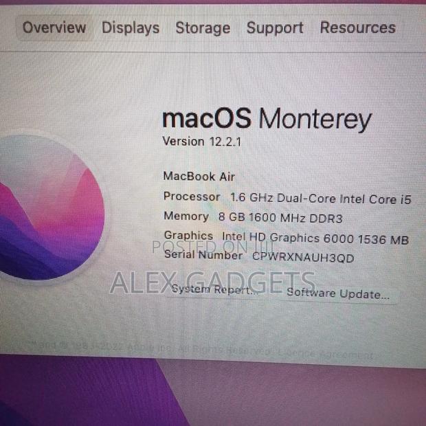 Laptop Apple MacBook Air 2015 8GB Intel Core I5 eMMC 128GB photo 3