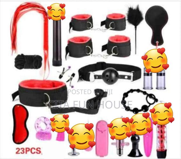 23pieces Set BDSM Sex Toy Webbing Plush Hand and Foot Cuff Bondage Kit · Photo 2