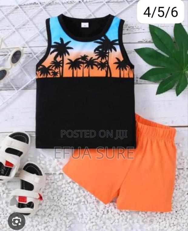 Casual Sunset Palm Tree Print for Boys 4,5,6 Yrs