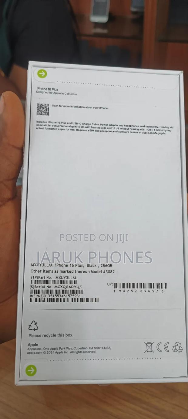 New Apple iPhone 16 Plus 256 GB Black · Photo 2