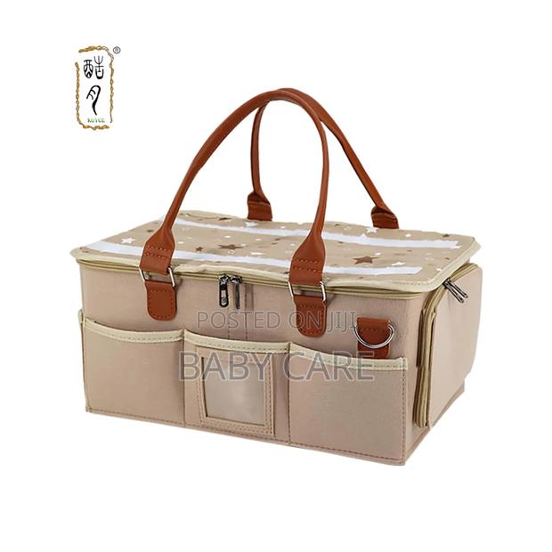 Diaper Caddy Organizer Bag With Lid and Removable Shoulder Strap photo 2