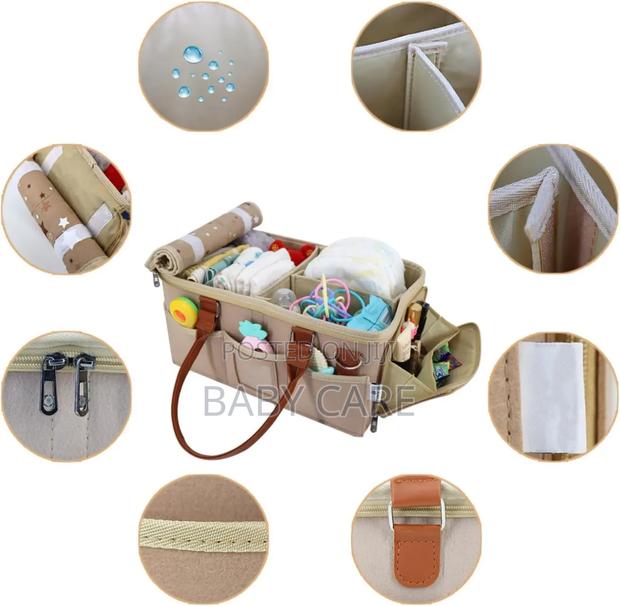 Diaper Caddy Organizer Bag With Lid and Removable Shoulder Strap photo 6