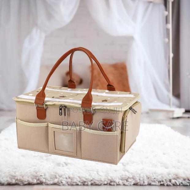 Diaper Caddy Organizer Bag With Lid and Removable Shoulder Strap photo 7