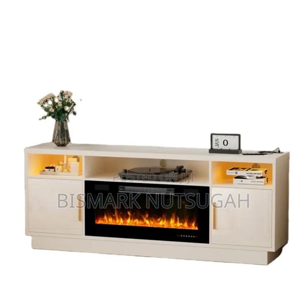 Modern Tv Stand With Fireplace Lantern photo 2