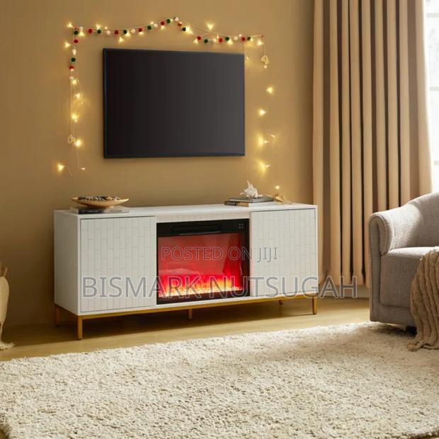 Modern Tv Stand With Fireplace Lantern photo 6