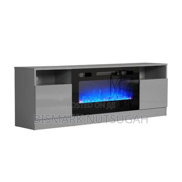 Modern Tv Stand With Fireplace Lantern photo 8