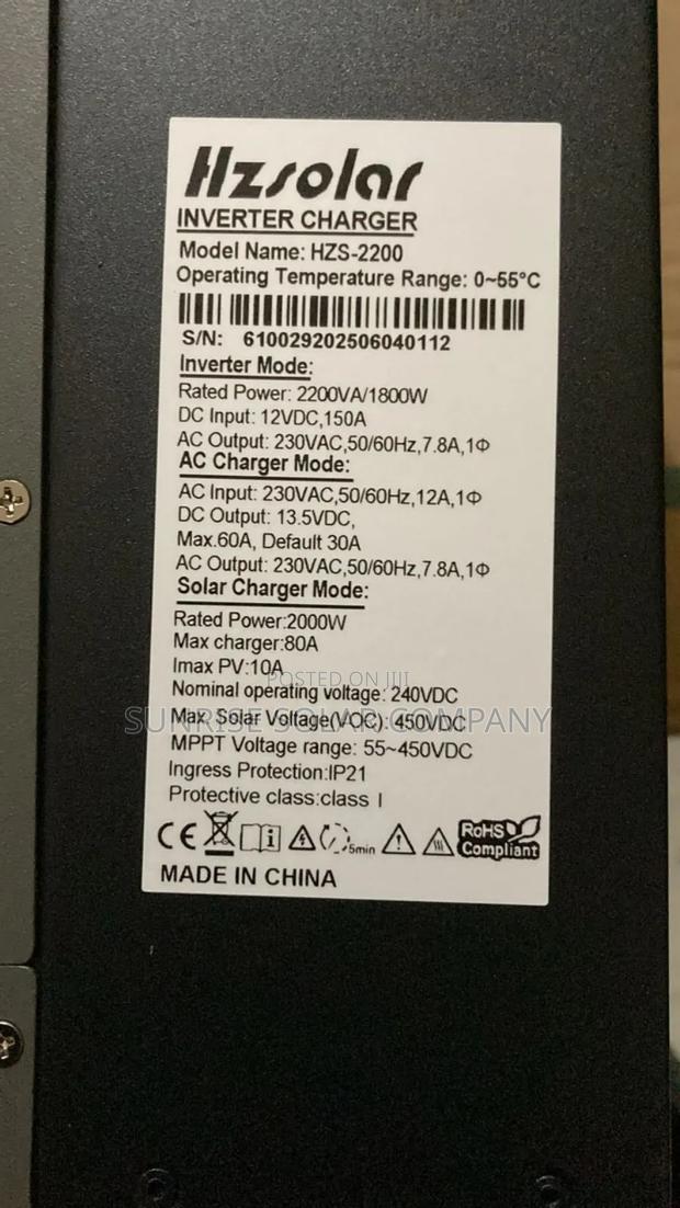 Hybrid Inverter 12v 2.2kw photo 2