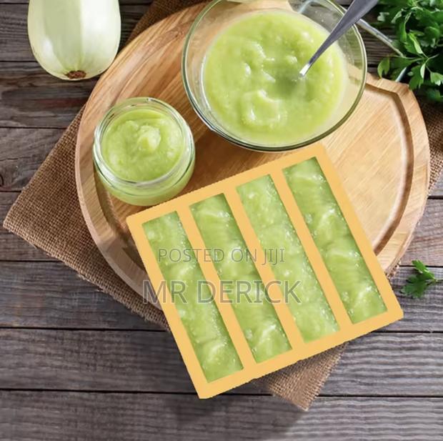 Silicone Mold Frozen Ice Cube Tray for Food 4 Cell Storage Container photo 5