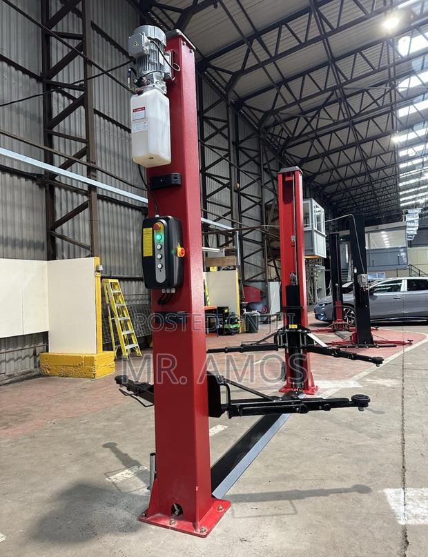 2 Posts Hydraulic Car Lift Jack With Floor Base Plate + Control Board photo 2