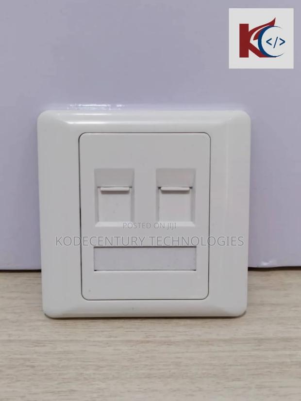2 Port Network Faceplate | 2 Port Keystone Wall Plate · Photo 2