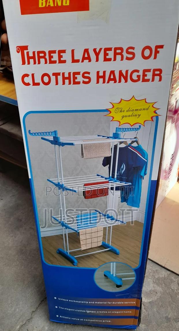 3 Layers Clothes Drying Rack – Foldable Design · Photo 2