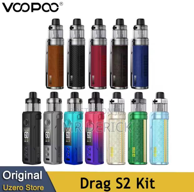 Original Voopoo Drag S2 Kit 60w Electronic Cigarette Pink Color
