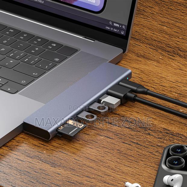 Tuti 7 In 1 Usb Hub Usb-c To Usb 3.O With Sd/Tf Card Reader photo 3