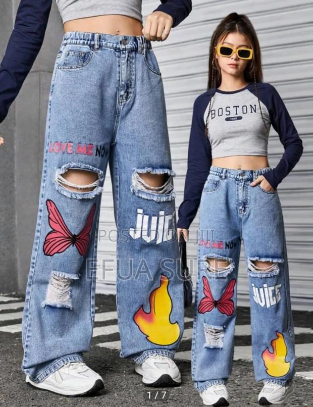 Shein Girl Y2k Jeans for Ages 8,9,10