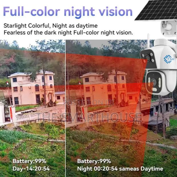 Tsh- Smart Solar 4g Dual Cctv(Free 128g Memory Card Support All Sim) photo 3
