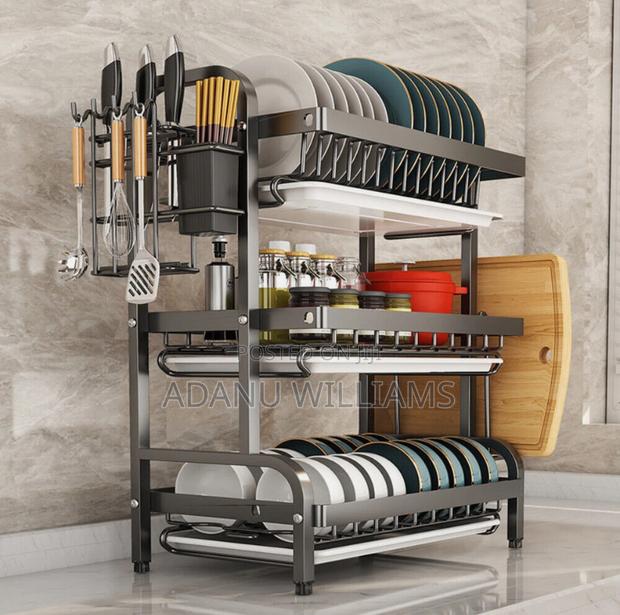 High Quality 3-Tiers Multipurpose Kitchen Dish Rack · Photo 3