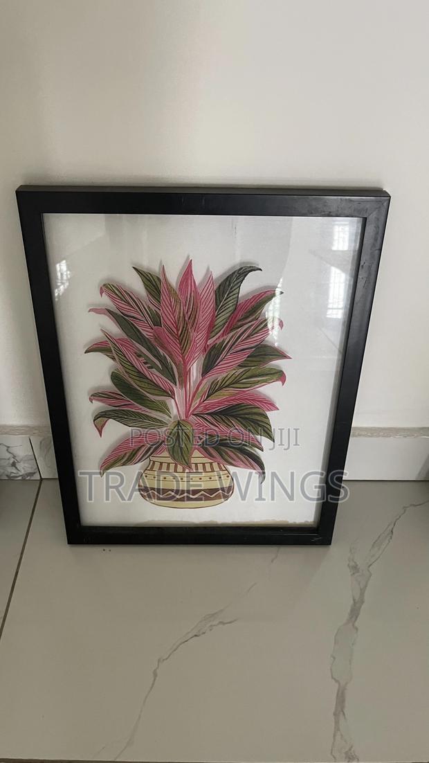 1 Used Flowery Black Frame Beautiful Artwork For Sale