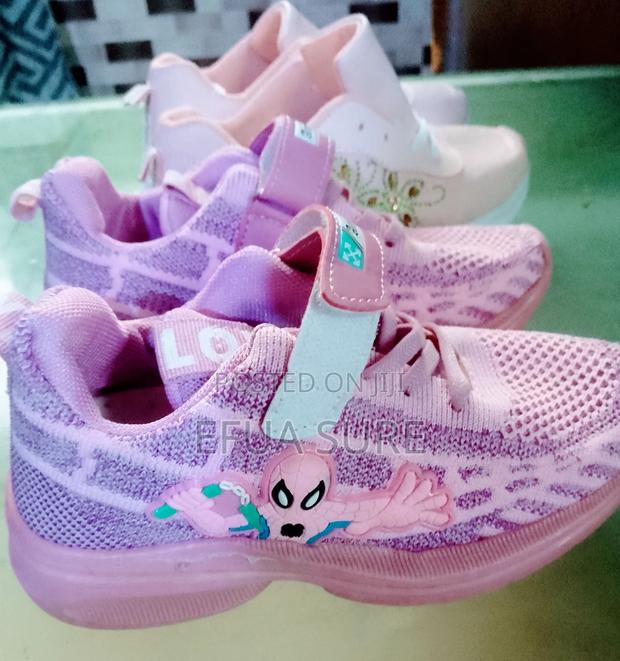 Pink Toutong and Cartoon Sneakers for Girls