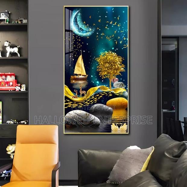 Modern Luxury Print Photo Frame Crystal Porcelain Mural Home Decor