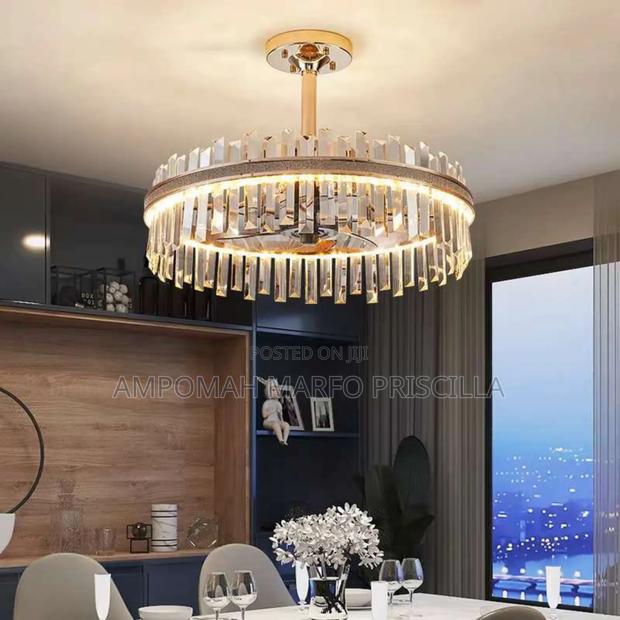 Chandelier Ceiling Light With Inbuilt Fan photo 3