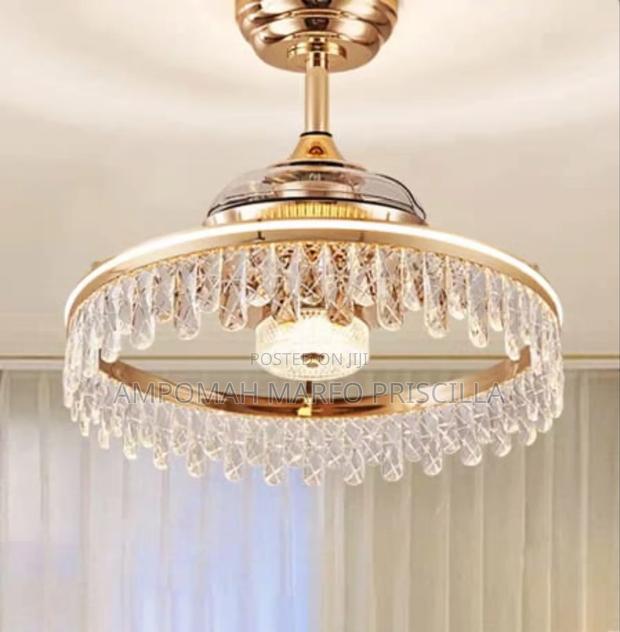 Chandelier Ceiling Light With Inbuilt Fan photo 8