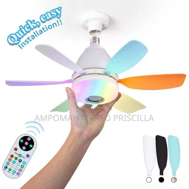 Lamp Holder Ceiling Light With Fan photo 5