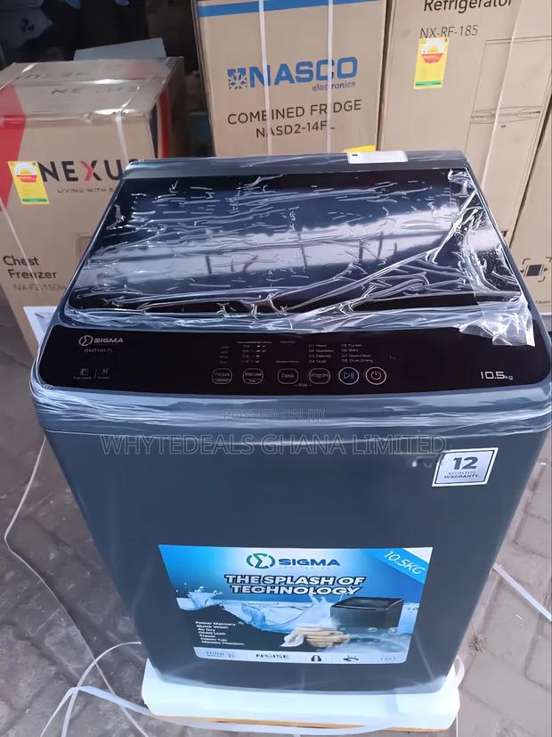 Sigma 10.5kg Top Load Fully Automatic Washing Machine| Wash| Rinse|Dry