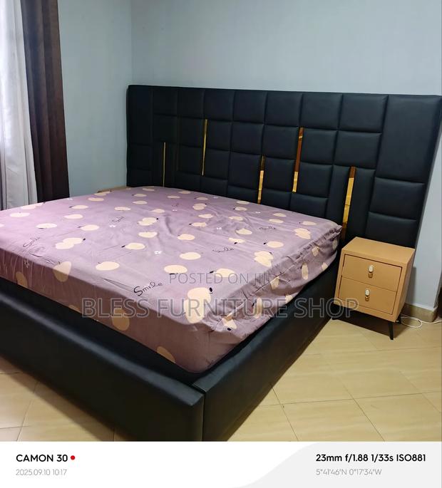 Black Queen Size Bed Frame With Side Drawers · Photo 2