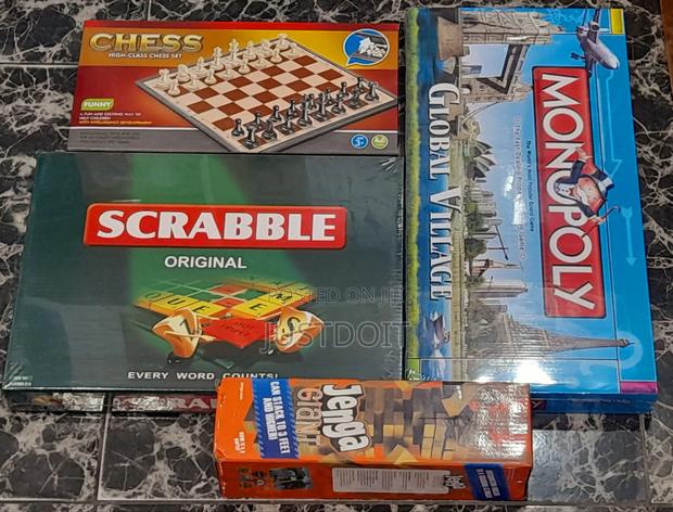 4-in-1 Game Set – Scrabble, Chess, Monopoly Jenga · Photo 2