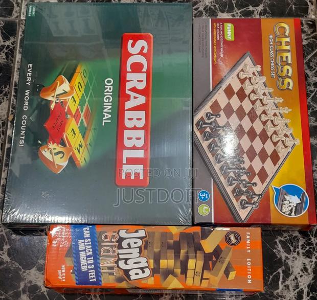 3 in 1 Game Combo – Jenga, Scrabble Chess · Photo 2
