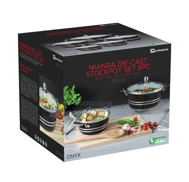 Sq Professional Mianra Seramiq Stockpot Set 5pc Onyx