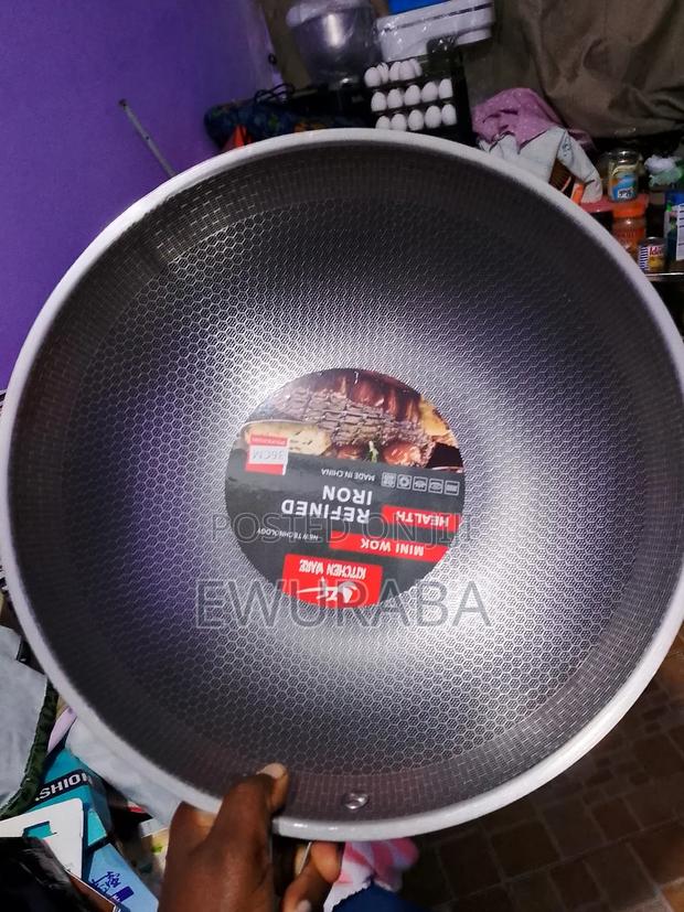 36cm Honeycomb Nonstick Stainless Steel Wok photo 3