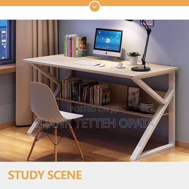 Computer Desk, Writing Study Desk With Book Shelves, photo 3