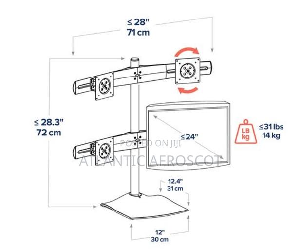 Ds100 Quad-Monitor Desk Stand/Mount photo 2