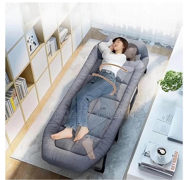 Portable Folding Recliner Bed - Grey photo 2