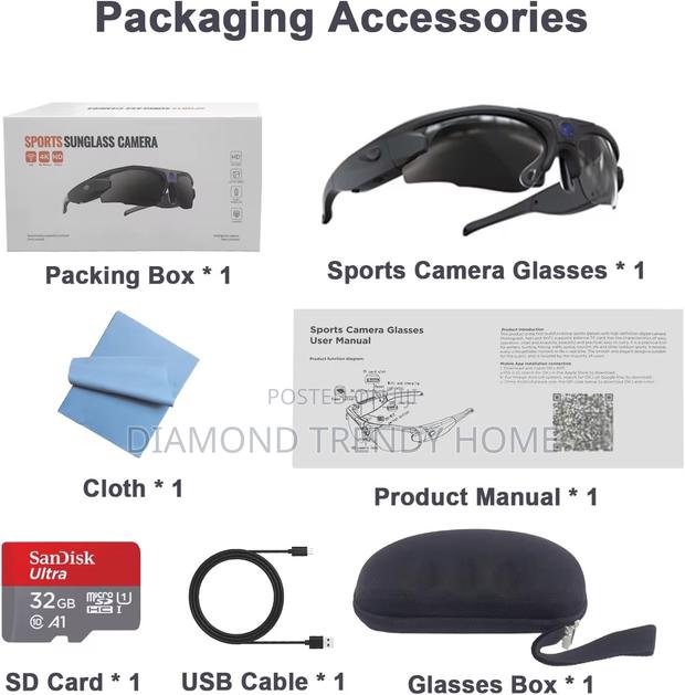 Smart Sunglass With Video Camera and Ear Piece. photo 3