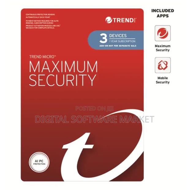 Trend Micro Maximum Security 3 Devices 1 Year Windows/Mac/Android/Ios · Photo 2