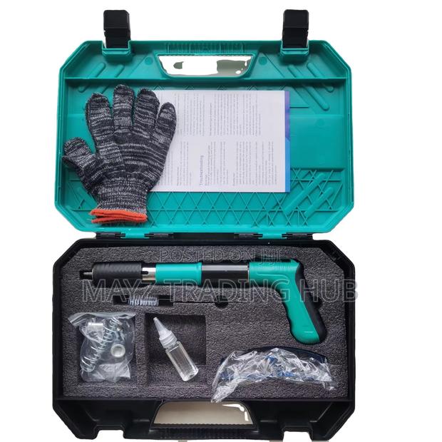 Nail Gun With Nails,Gloves And Googles photo 2