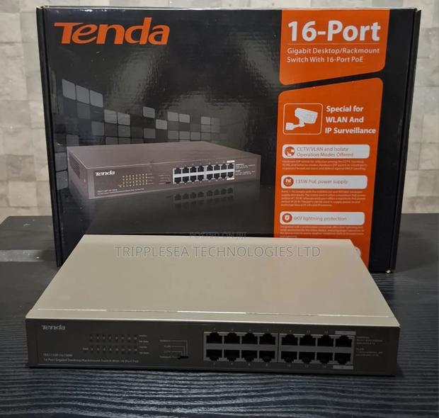 Tenda 16-Port Gigabit Desktop/Rackmount Switch With 16-Port Poe · Photo 2