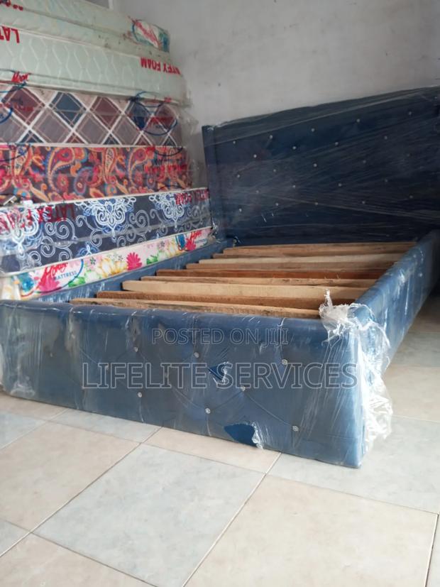 Wooden Bed Frame(Fabric Covered)-Double Size · Photo 2