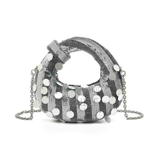 Glittering Glam Handbag – Gold, Silver, Black Denim photo 6